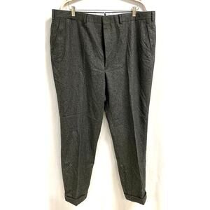 EPAULET Slim Fit Flat Front Wool Cuffed Tailored Dress Pants Gray Men's 44